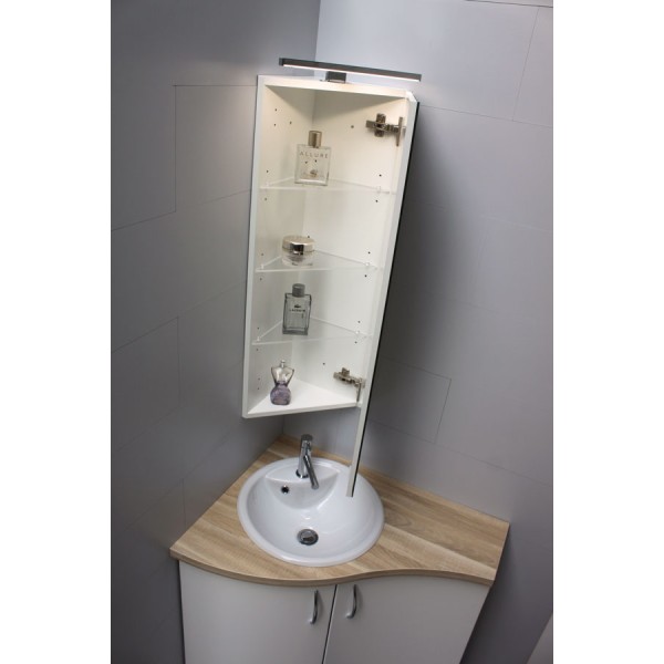 Armoire de toilette d’angle salle de bain TRIO