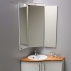 Armoire de toilette d’angle salle de bain TRIO Triptyque