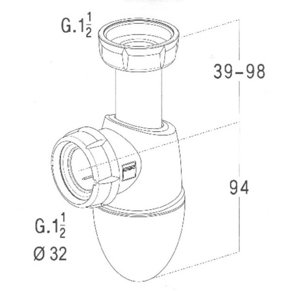 Siphon Easyphon pour lavabo