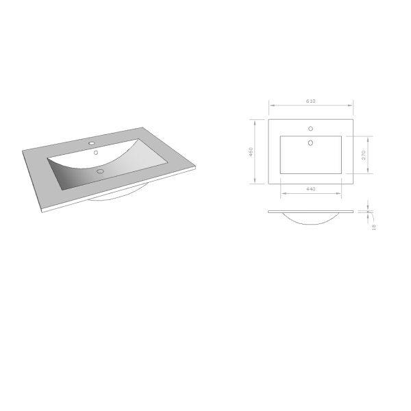 Plan vasque(s) céramique CÉRÈS