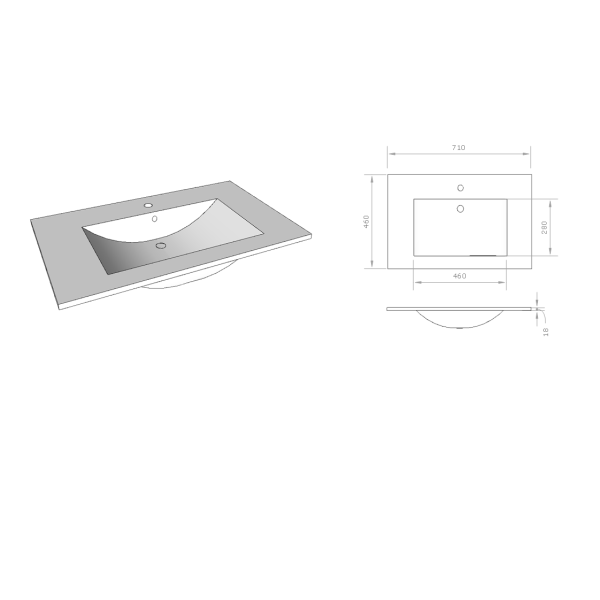 Plan vasque(s) céramique CÉRÈS