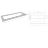 Plan vasque céramique grande cuve GRÉCO