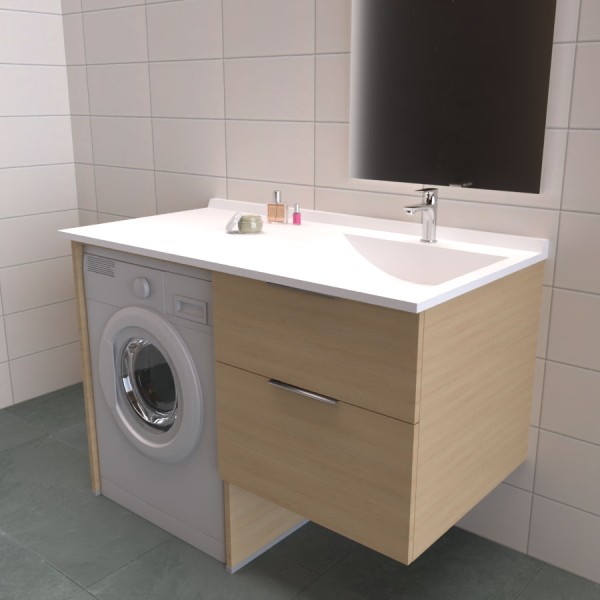 Meuble lave-linge à gauche 124 cm