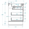 Meuble lave-linge en angle à droite 124 cm