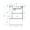 Meuble lave-linge en angle à gauche 124 cm