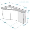 Meuble Bornéo 116 cm - Vasque à gauche