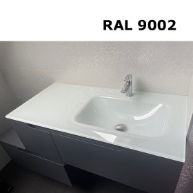 Plan en verre sur mesure simple vasque