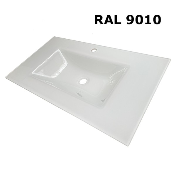 Plan en verre sur mesure simple vasque