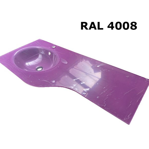 Plan en verre sur mesure simple vasque