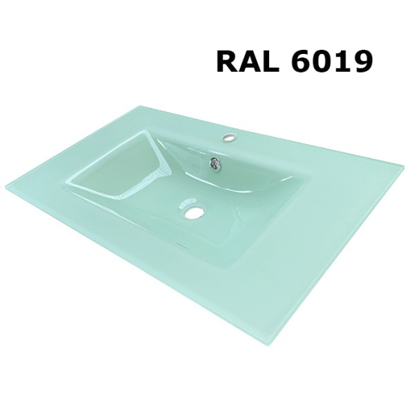 Plan en verre sur mesure simple vasque