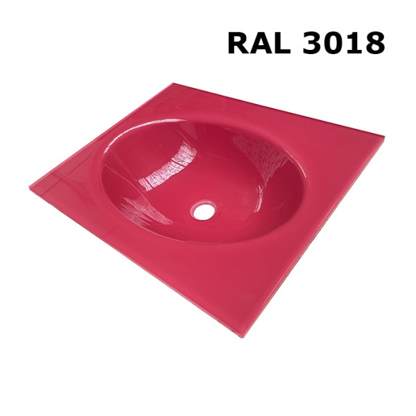 Plan en verre sur mesure simple vasque