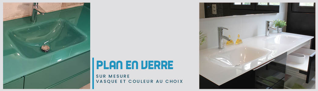Plan en verre sur mesure
